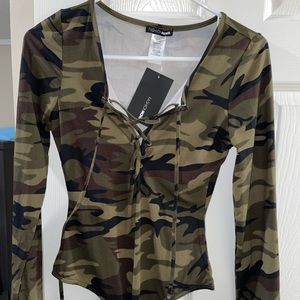 NWT Fashion Nova Camo BodySuit